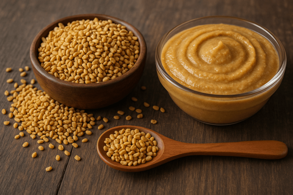 "Fenugreek seeds and hair mask preparation"