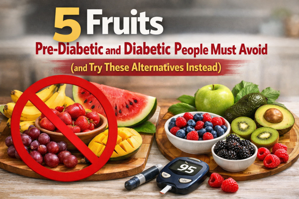 High-sugar fruits diabetics should avoid with healthier alternatives like berries, apples, and citrus fruits for better blood sugar control.