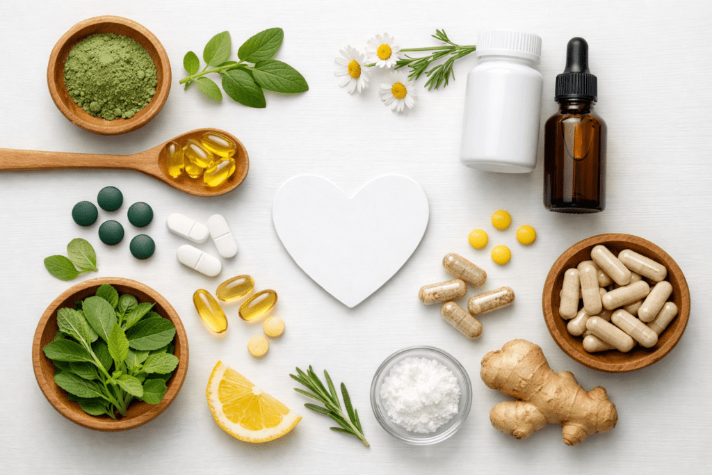 Different supplement types displayed clearly