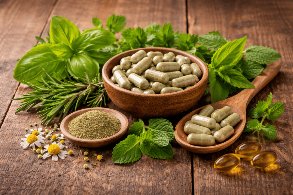 Herbal supplements as part of natural wellness habits