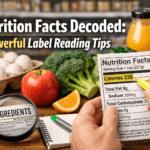 “Nutrition facts and supplement label showing ingredients and daily values clearly”