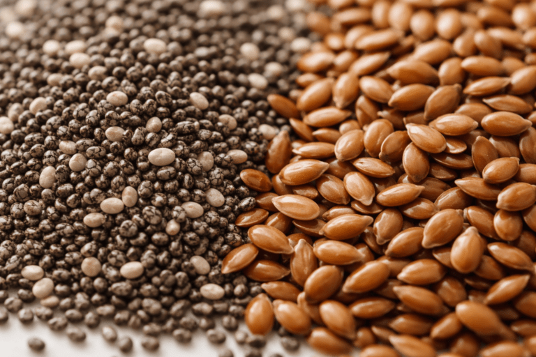 • “Chia seeds and flax seeds comparison for hair growth and skin glow”