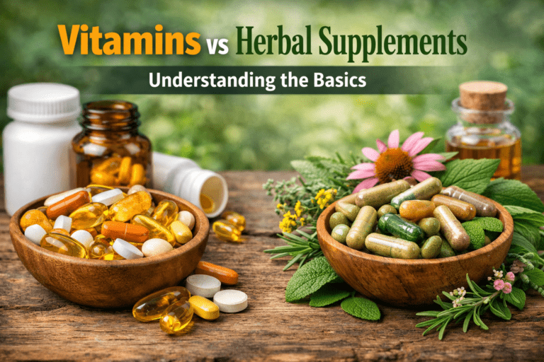 3. “Visual comparison of vitamins and herbal supplements”