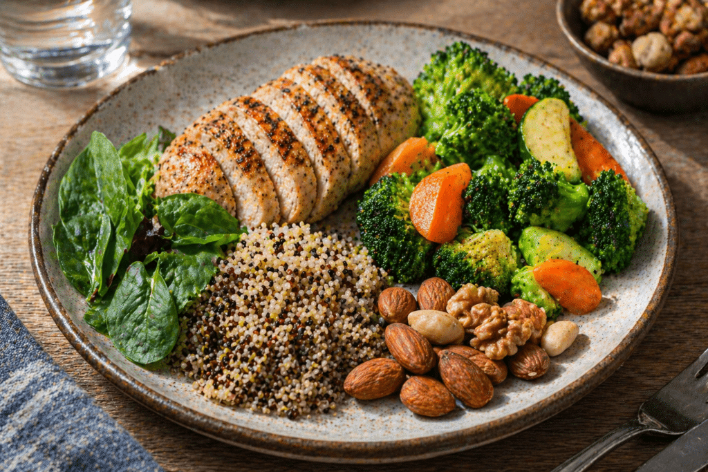 Balanced meal for natural sugar control and stable glucose levels.